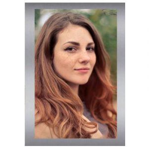 Fotocerámica para lápidas rectangular con marco