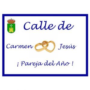Placa de cerámica con la calle personalizada